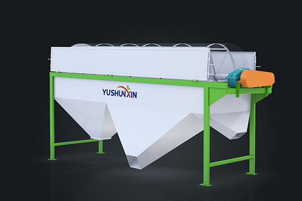 Rotary screener for cow manure organic fertilizer pellets