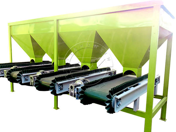 Dynamic batching machine for compound fertilizer production