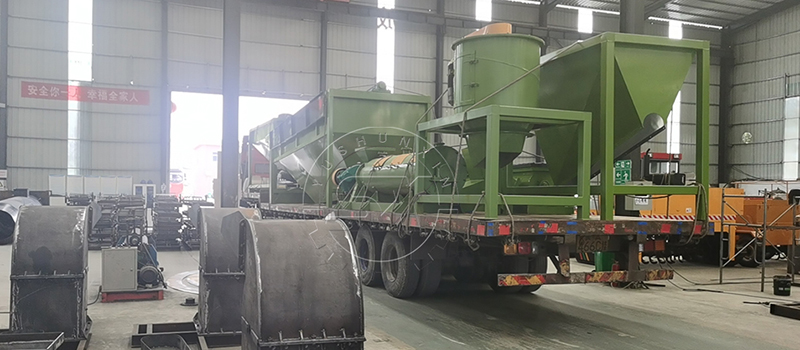 Delivery of rotary drum granulation line
