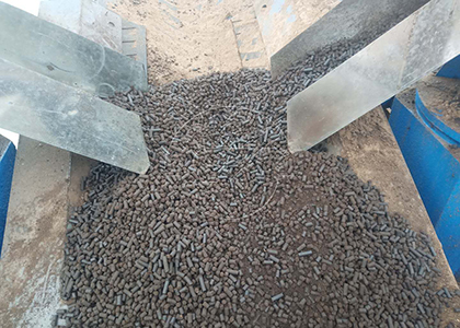 Granules produced by flat die granulating machine