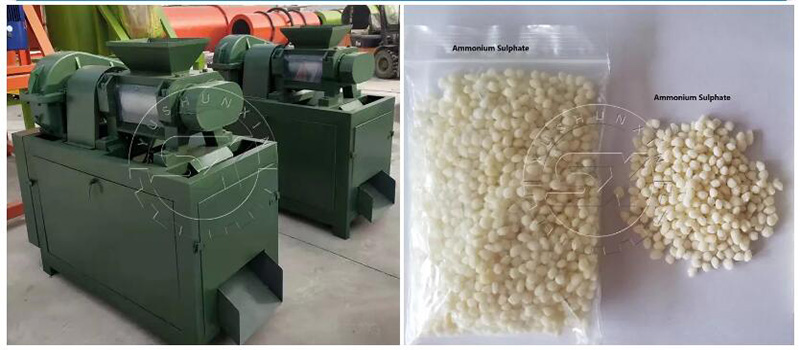 Compound fertilizer produced by dry roller granulation line