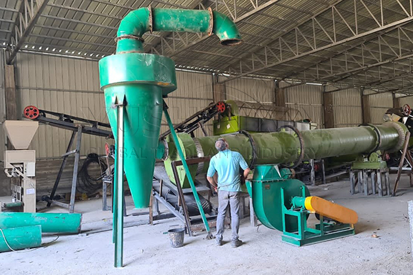 cow dung fertilizer production line installation