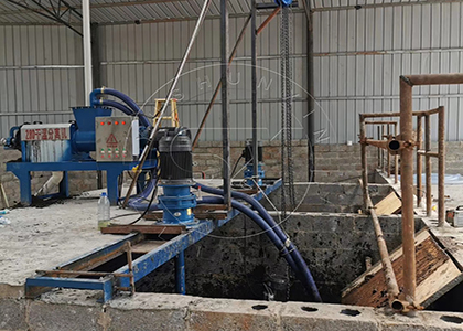 Dewatering machine working process