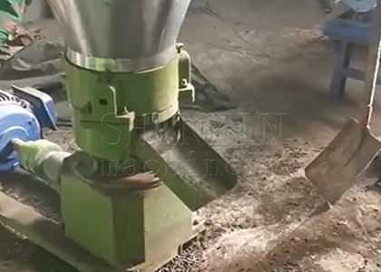 Discharge port of flat die pelletizer