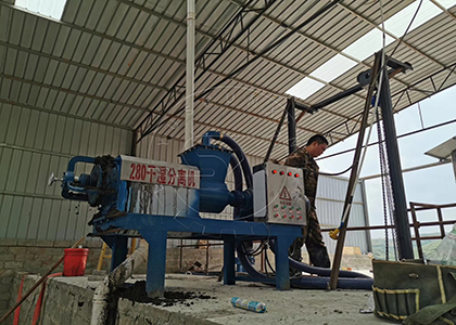 SX dewatering machine for cow dung compost