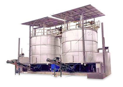 Vertical fermentation pot for fast organic fertilizer making