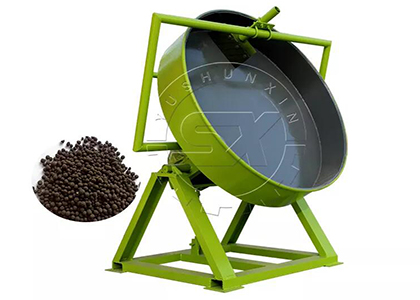 Disc granulator for small scale pig manure pelleting