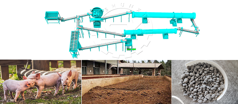 Pig manure fertilizer making system for sale
