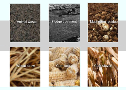 Cow dung fertilizer compost materials