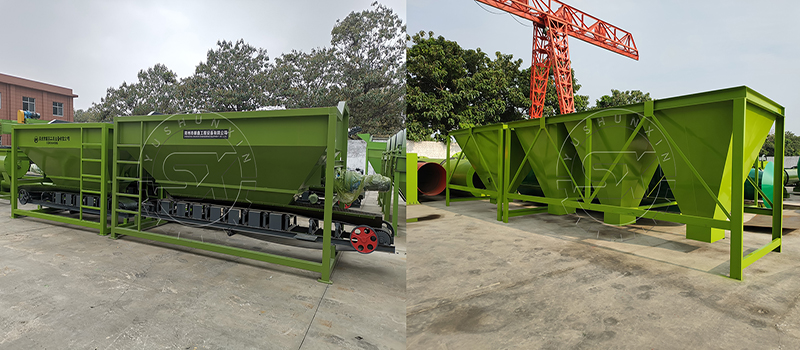 Fertilizers batching machines for materials feeding
