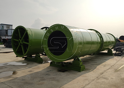 Finished manure fertilizer granules dryer