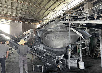 Stainless steel pan granulator for small scale SSP fertilizer pellets making