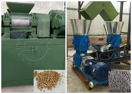 Dry granulation machines for fast organic fertilizer making