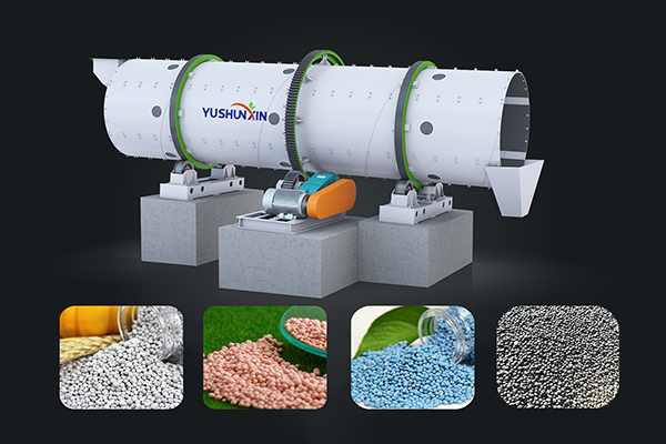 Rotary drum granulator for large scale fertilizer pellet making