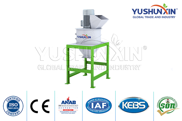 Chain type crusher for palm ash fertilizer processing