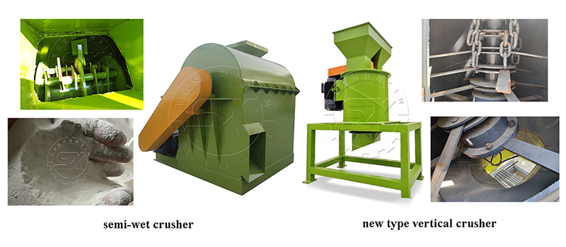 Crusher used in cow manure disposal