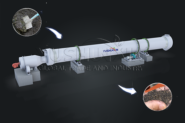 Hot air dryer for manure waste management