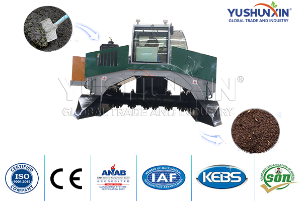 Hydraulic crawler windrow compost machine for sale