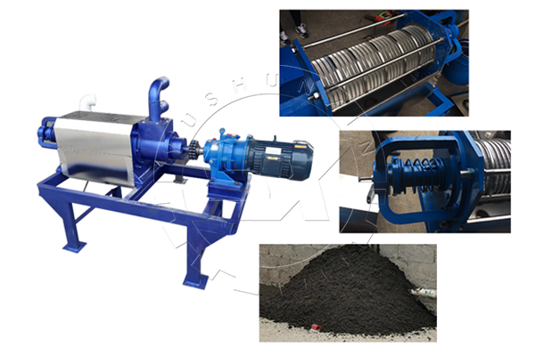 Cow dung dewatering machine design