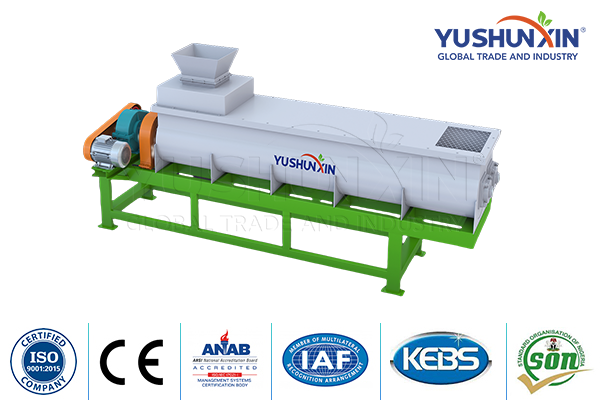 Double shaft mixer for fertilizer manufacturing