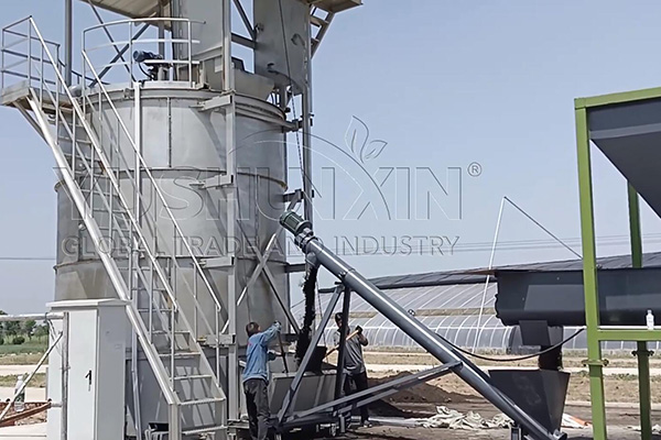 in-vessel compostor working for fast fertilizer fermentation