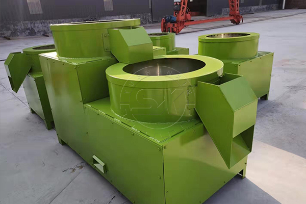 Polishing machine for round fertilizer granules making