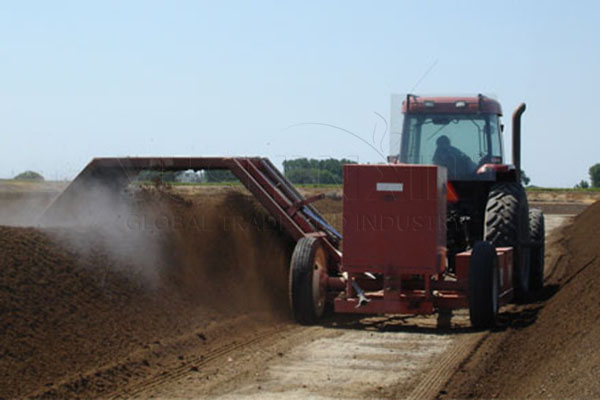small tractor drawn compost turner decompse organic waste