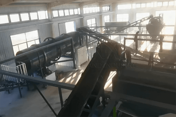 Rotary drum fertilizer granulation plant