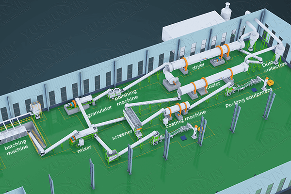 Stirring teeth fertilizer granulation line