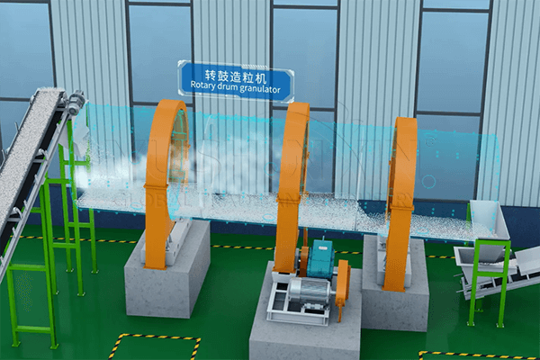 fertilizer steam granulation of rotary drum granulator machine