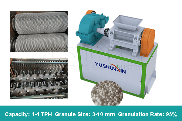roller press fertilizer granulator machine