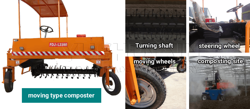 machine à composter le fumier de type mobile