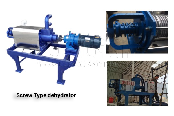 screw type dehydrator for organic fertilizer making