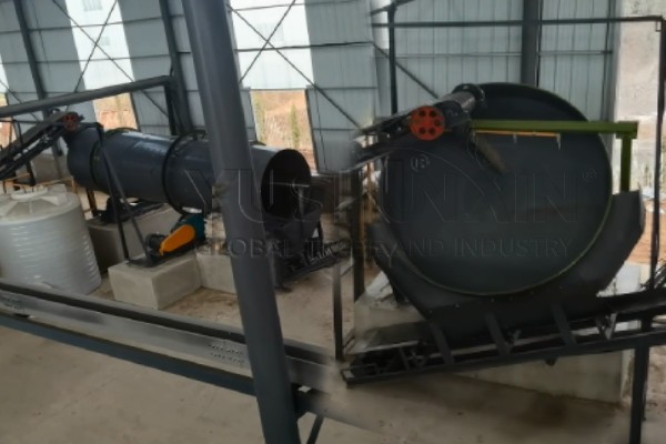 wet organic fertilizer granulation site