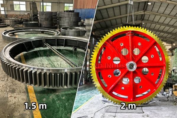 1.5m and 2m main gears for rotary fertilizer dryer