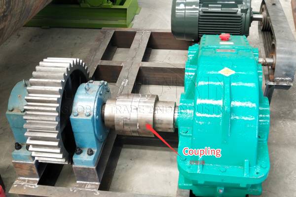 Coupling support drum drying equipment working