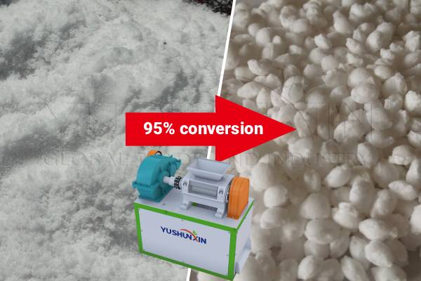 fertilizer pelletizer with 95% tasa de granulación