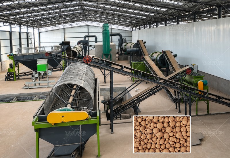 round phosphate rock granules production plant design
