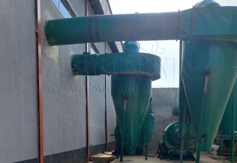 dust collection system for limestone granules manufacturing plant