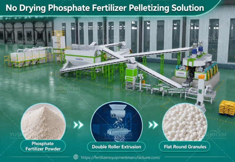 no drying phosphate fertilizer pelletizing solution