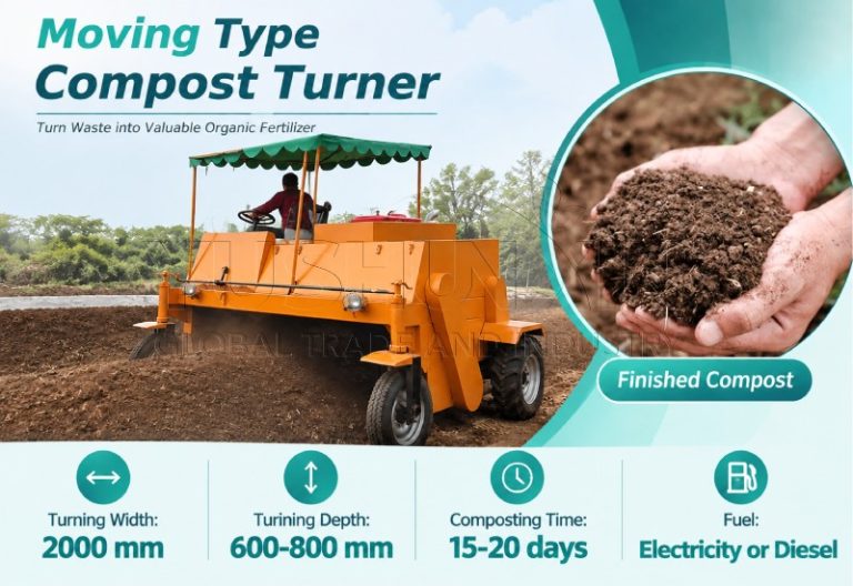 moving type composting machine for sale
