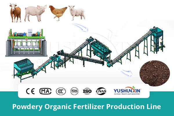 Powder organic fertilizer production solution